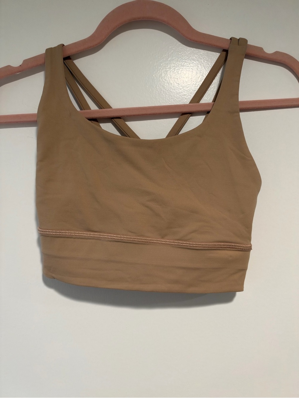 Lululemon Free to Be Serene Longline Bra tan size 4